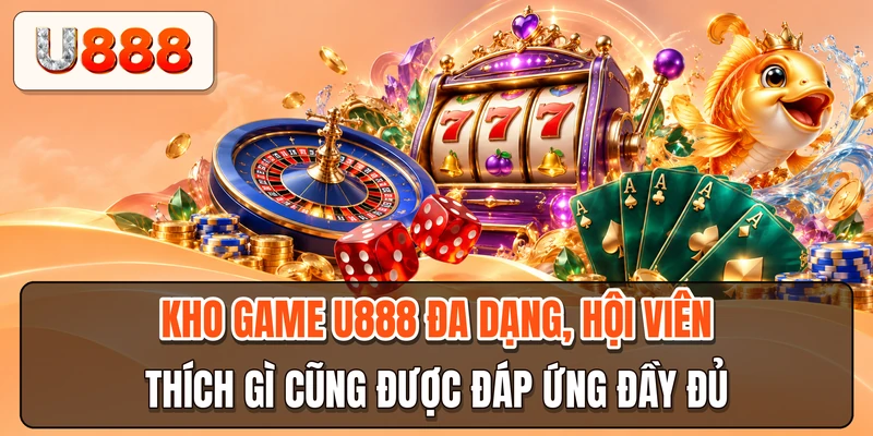 Kho game U888 đa dạng, hội viên thích gì cũng được đáp ứng đầy đủ